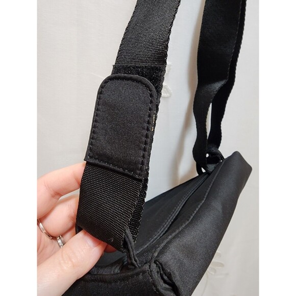 MAXX NEW YORK WOMENS BLACK MINI FOLD OVER CLUTCH BAG LINED FANNY POUCH TRAVEL - Picture 5 of 15